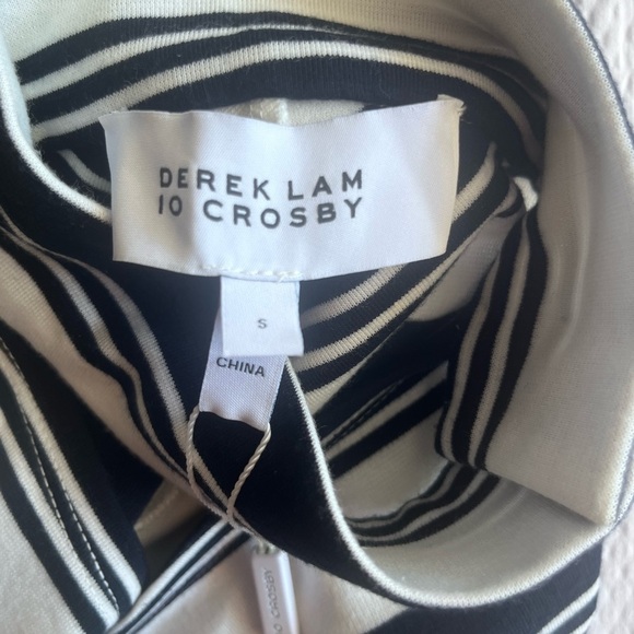 Derek Lam Monochrome Striped Midi Dress - Picture 7 of 8